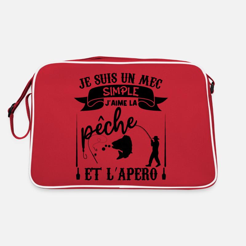 mec simple pêche et apéro,pêcheur,alcool Sac Retro