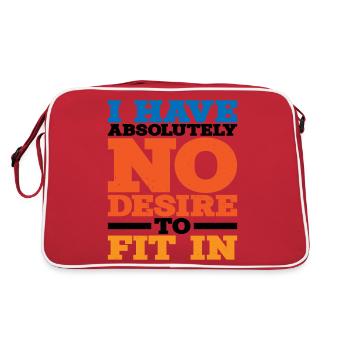 I Have Absolutely No Desire To Fit In - Retro Bag - red/white - Back