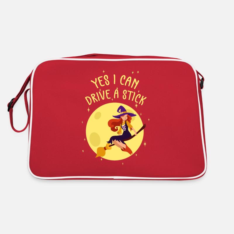 Yes i can drive a Stick - Retro Tasche - Rot/Weiß
