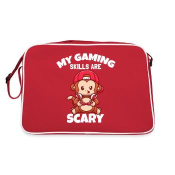 Mes compétences de jeu sont effrayantes Chemise de joueur - Sac Retro - rouge/blanc - Dos