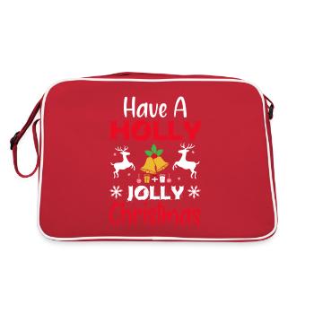 Have a Holly Jolly Christmas - Retro Bag - red/white - Back