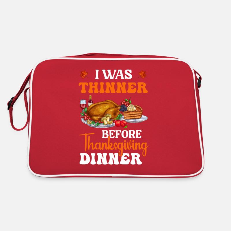 I was thinner bevore Thanksgiving Dinner Retro Tasche