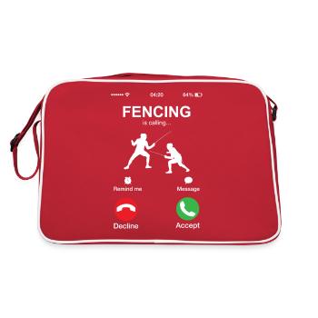 L’escrime appelle cool Phone Fencer Sports Epee - Sac Retro - rouge/blanc - Dos