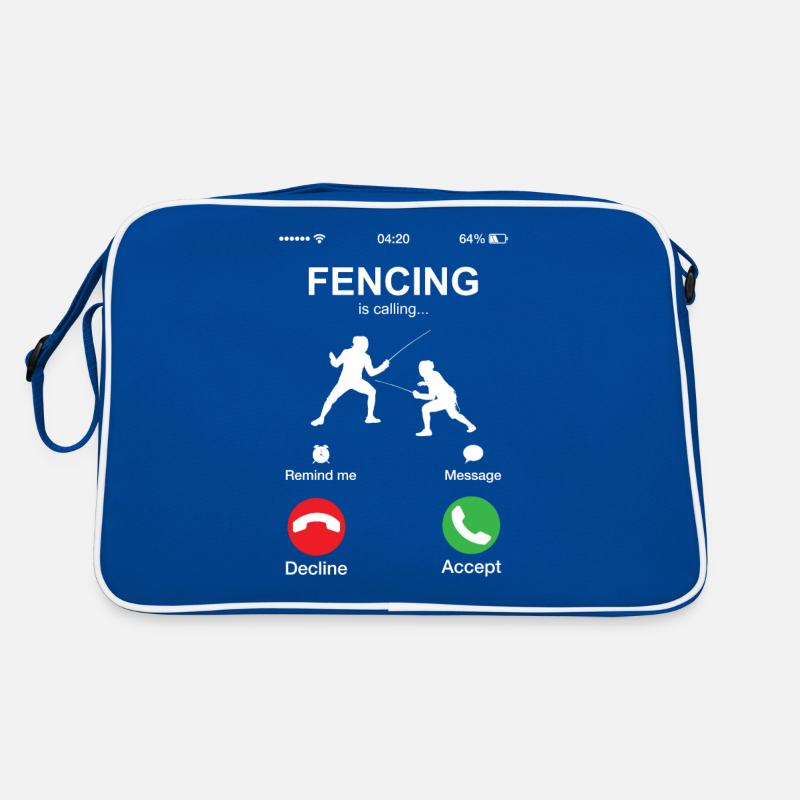 Fechten ruft coolen Telefonfechter Sport-Epee Retro Tasche