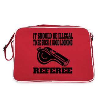 Referee Football Referee Gift - Retro Bag - red/white - Back