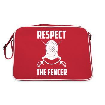 Respectez l’escrimeur Escrime Cool Combat Sports Pun - Sac Retro - rouge/blanc - Dos