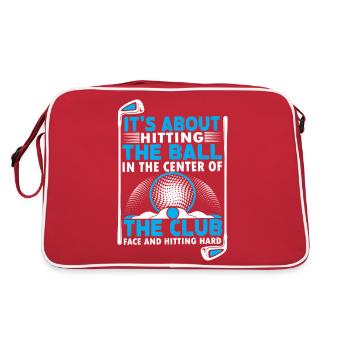 Hitting Hard - Retro Tasche - Rot/Weiß - Hinten