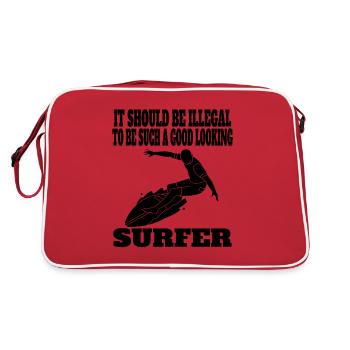 Surfer Surf Surfboard Moniteur de surf Surf - Sac Retro - rouge/blanc - Dos