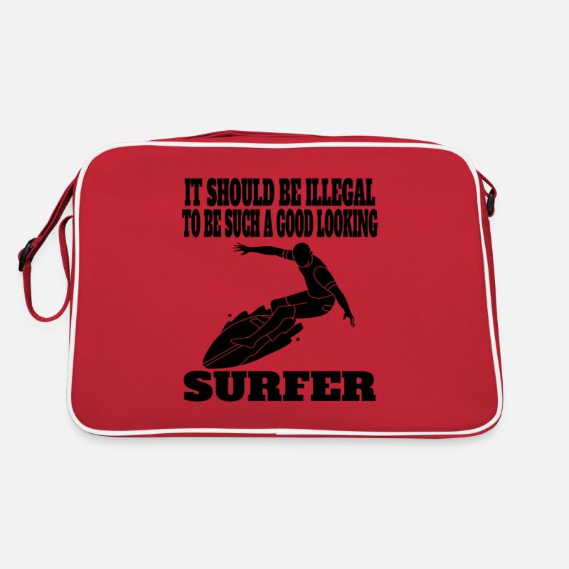Surfer Surf Surfboard Moniteur de surf Surf Sac Retro