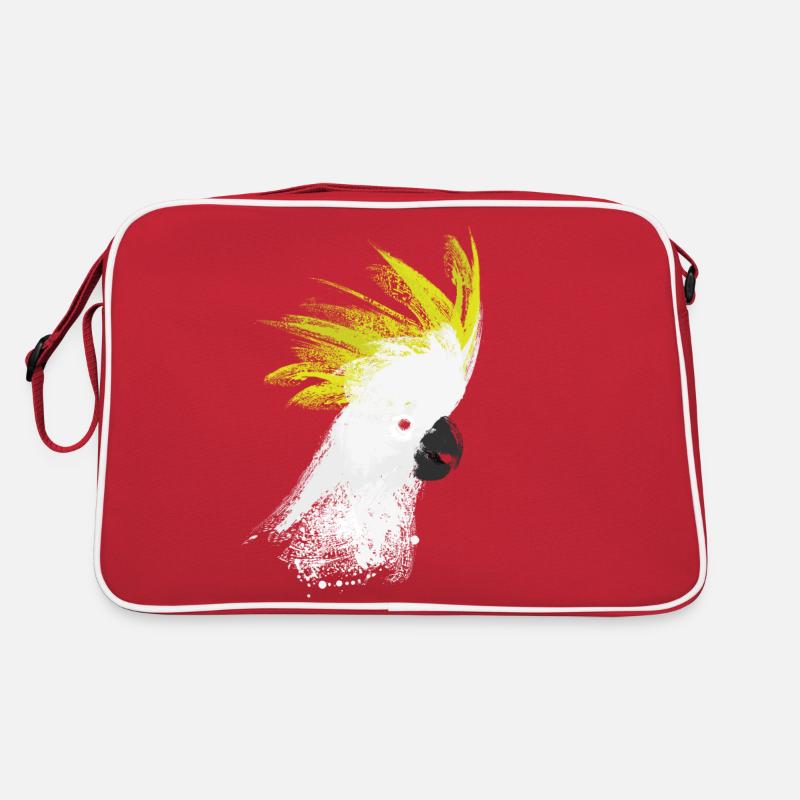 Kakadu - Retro Tasche - Rot/Weiß