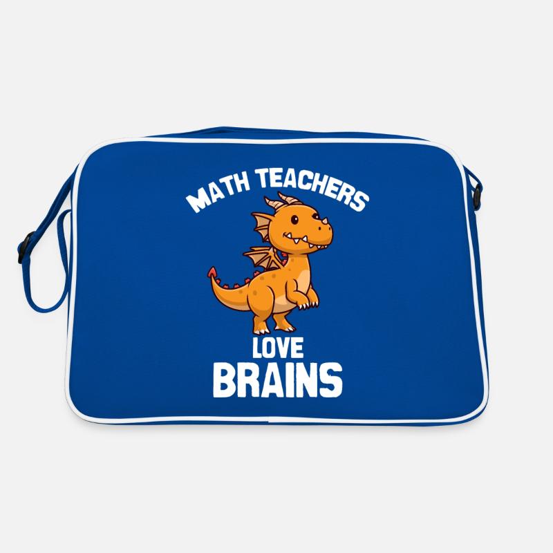 Math Teacher Dragon Design Retro Bag