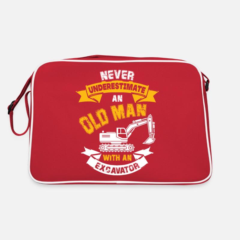 Never underestimate an excavator driver Retro Bag