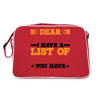 Dear Karma, I Have A List Of People - Retro Bag - red/white - Back