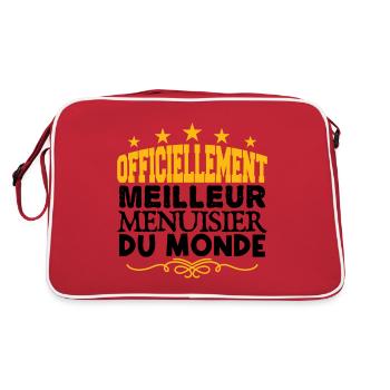 Menuisier | le Meilleur Menuisier cadeau Menuisier - Sac Retro - rouge/blanc - Dos