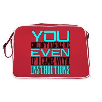 You Couldn't Handle Me Even With Instructions 2 - Retro Bag - red/white - Back