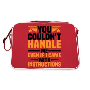 You Couldn't Handle Me Even With Instructions - Retro Bag - red/white - Back