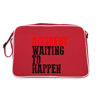 Accident Waiting To Happen - Retro Bag - red/white - Back