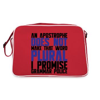 An Apostrophe Does Not Make That Word Plural 1 - Retro Bag - red/white - Back