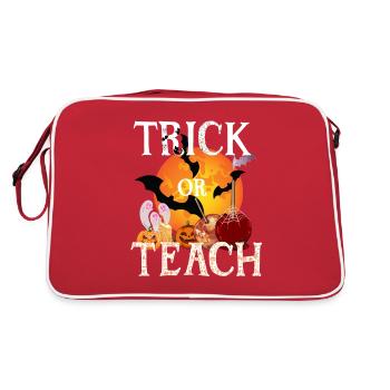 Trick or Teach Halloween Moon Candy Toffee Apples - Sac Retro - rouge/blanc - Dos