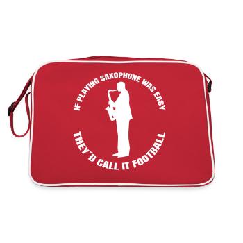 Saxophone Saxophone Musique Saxophoniste Instrument - Sac Retro - rouge/blanc - Dos