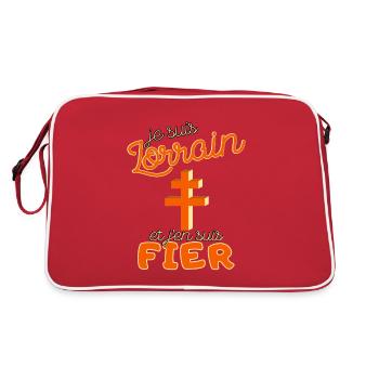 Cadeau Homme Lorrain Noel Anniversaire - Sac Retro - rouge/blanc - Dos