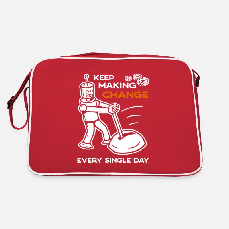 Keep Making Change Every Single Day - 6 Retro Bag