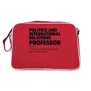 Politics and Internacional Relations Professor - Retro Bag - red/white - Back