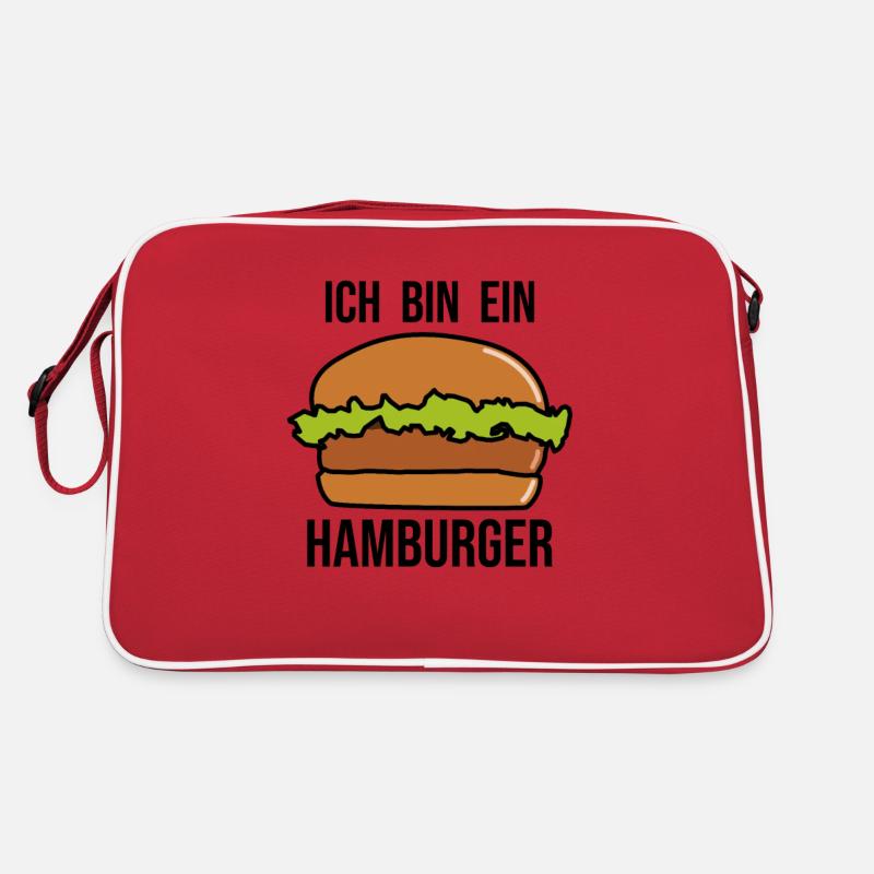 Ich bin ein Hamburger - Hamburger Burger Retro Tasche