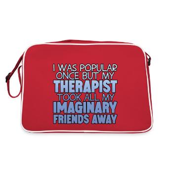 My Therapist Took All My Imaginary Friends Away 4 - Retro Bag - red/white - Back