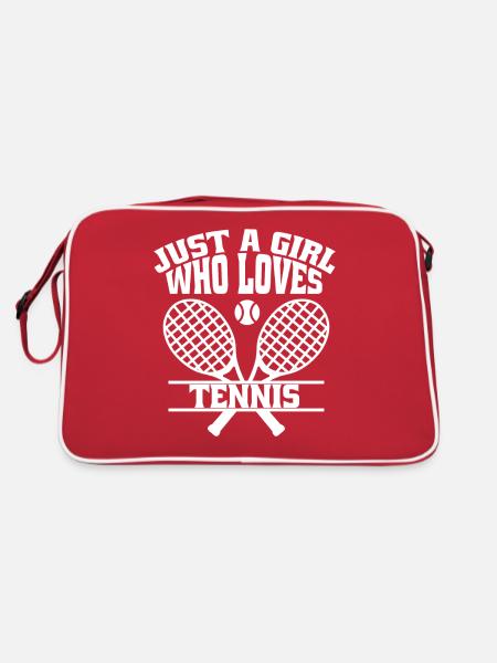 Tennis Girls Tennis Club Woman Tennis Player - Retro Bag - red/white - Back