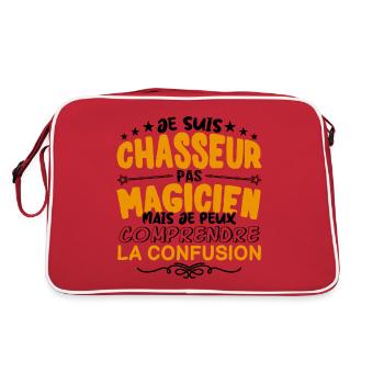 Chasseur pas Magicien | le Meilleur Chasseur cade - Sac Retro - rouge/blanc - Dos