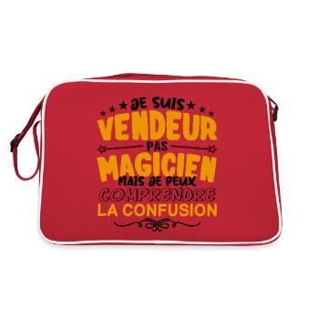 Vendeur pas Magicien | le Meilleur Vendeur cadeau - Sac Retro - rouge/blanc - Dos