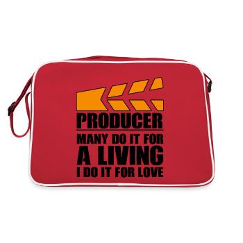 Producteur Beaucoup le font pour gagner leur vie Je le fais par amour - Sac Retro - rouge/blanc - Dos