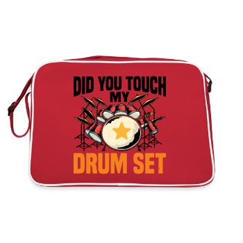 Did You Touch My Drum Set 8 - Retro Bag - red/white - Back
