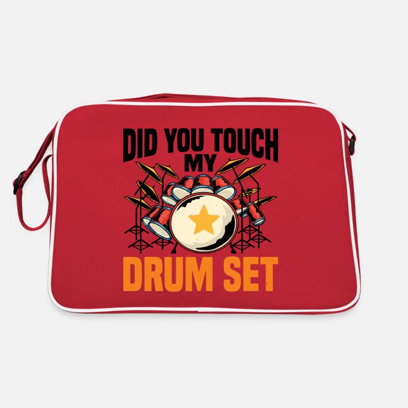 Did You Touch My Drum Set 8 Retro Tasche