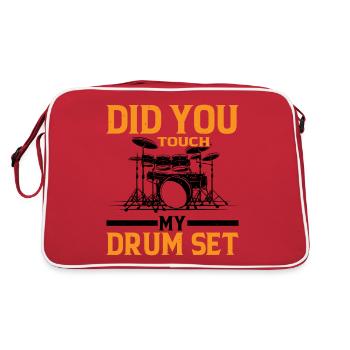 Did You Touch My Drum Set 9 - Retro Bag - red/white - Back