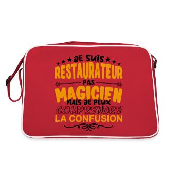 Restaurateur pas Magicien | le Meilleur Restaurat - Sac Retro - rouge/blanc - Dos