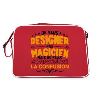 Designer pas Magicien | le Meilleur Designer cade - Sac Retro - rouge/blanc - Dos