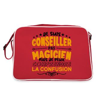 Conseiller pas Magicien | le Meilleur Conseiller - Sac Retro - rouge/blanc - Dos