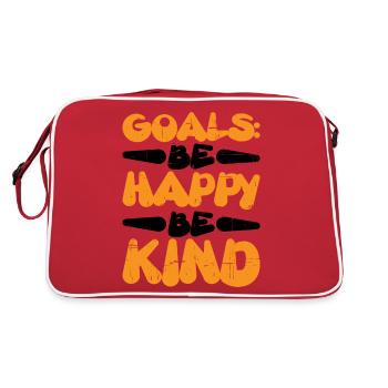 Objectifs Soyez heureux, soyez enfant 4 - Sac Retro - rouge/blanc - Dos