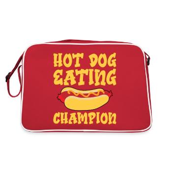 Hot Dog Eating Champion 5 - Retro Tasche - Rot/Weiß - Hinten