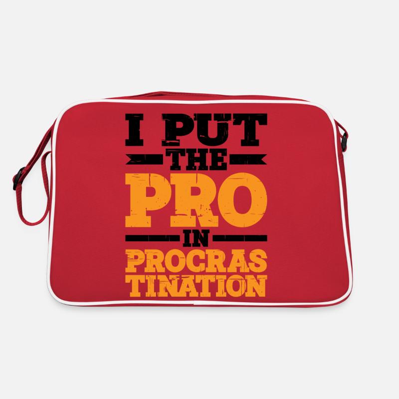 I Put The Pro In Procrastination 4 Retro Tasche