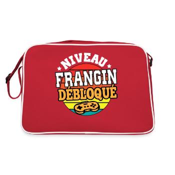 Niveau frangin débloqué cadeau frère humour - Sac Retro - rouge/blanc - Dos