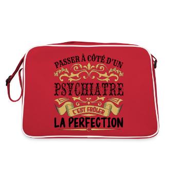 Psychiatre | le Meilleur cadeau Psychiatre - Sac Retro - rouge/blanc - Dos