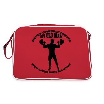 Fitness Athlete Strength Training Muscle Bodybuilder - Retro Bag - red/white - Back