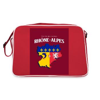 Fier de mes Racines Rhône-Alpes Rouge - Sac Retro - rouge/blanc - Dos