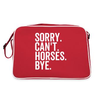 Sorry Can't Horses Bye - Retro Bag - red/white - Back