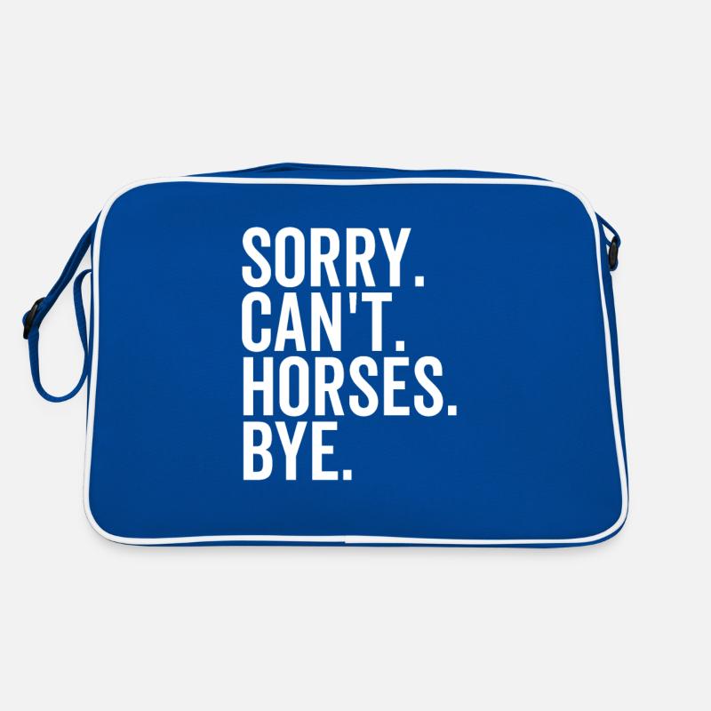 Sorry Can't Horses Bye Retro Bag