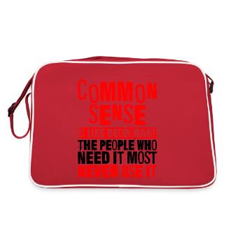 Common Sense Is Like Deodorant 3 - Retro Bag - red/white - Back