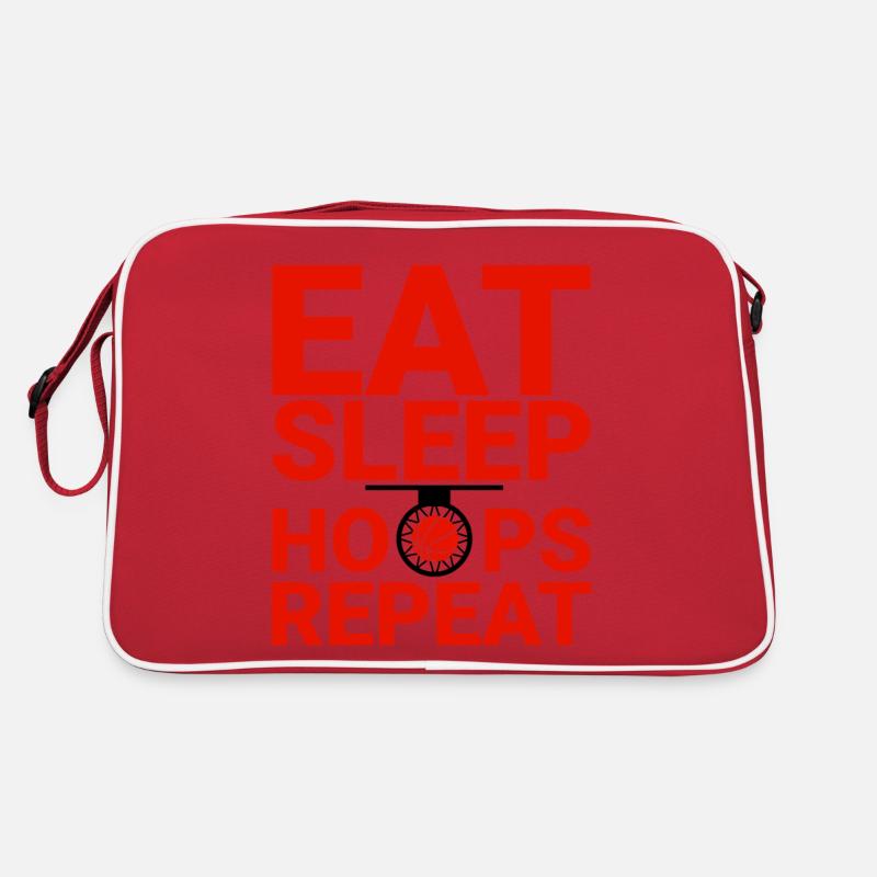 Eat Sleep Hoops Repeat 2 Retro Bag